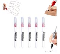 5PCS Long Head Deep Hole Marker Pens, 2025 New 20mm Deep Reach Metal Marking Pen, Waterproof Construction Markers Marking Tool, Quick-dry Deep Reach Markers Marking Tool for Carpentry & Construction