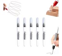 5PCS Long Head Deep Hole Marker Pens, 2025 New 20mm Deep Reach Metal Marking Pen, Waterproof Construction Markers Marking Tool, Quick-dry Deep Reach Markers Marking Tool for Carpentry & Construction