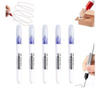 5PCS Long Head Deep Hole Marker Pens, 2025 New 20mm Deep Reach Metal Marking Pen, Waterproof Construction Markers Marking Tool, Quick-dry Deep Reach Markers Marking Tool for Carpentry & Construction