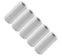 5Pcs Long Rod Coupling Nut Hex Hexagonal Sleeve Nut Carbon Steel Long Nuts Threaded Fasteners Standoff Nut Bolt for Industrial Household Use(M12*50 * 15)