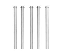 5Pcs Long Rod Nut Hex Coupling Female Threaded Stainless Steel for Gobilda Dia 8mm, M4 Thread Hole Depth 14mm with Spring Clamp Slot, Compatible with TETRIX Robot Parts (4106-4008-1200)