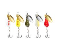 5Pcs Long Shots Spoon Baits Spinner Baits Hook Trout Lures Hard Metal Baits Sequins Crankbait Artificial Hard Baits Spinner Baits Fishing Lures Artificial Baits