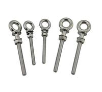 5PCS Long Shoulder Lifting Eye Bolt With Nut 316 Stainless Steel M6 M8 M10 for fastening and suspension(M10X100)