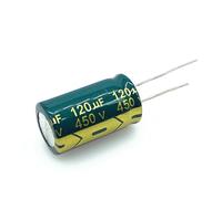 5pcs/lot 120UF high frequency low impedance 450v 120UF aluminum electrolytic capacitor size 18 * 30 mm 20% IDGTTLDF