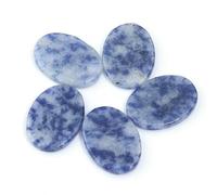 5pcs/lot 13x18mm Flat Oval Natural Stone Gems Cabochon Flatback Spacer Cabochon For DIY Crafts Necklace Ring Jewelry Accessories-06