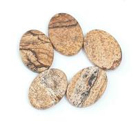 5pcs/lot 13x18mm Flat Oval Natural Stone Gems Cabochon Flatback Spacer Cabochon For DIY Crafts Necklace Ring Jewelry Accessories-09