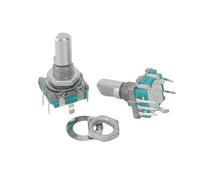 5PCS/LOT 20 Position 360 Degree Rotary Encoder EC11 w Push Button 5Pin Handle Long 15/20MM With A Built In Push Button Switch(15mm Half handle)