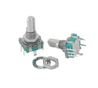 5PCS/LOT 20 Position 360 Degree Rotary Encoder EC11 w Push Button 5Pin Handle Long 15/20MM With A Built In Push Button Switch(15mm Half handle)