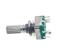 5PCS/LOT 20 Position 360 Degree Rotary Encoder EC11 w Push Button 5Pin Handle Long 15/20MM With A Built In Push Button Switch RRBXXUYN(20MM Plum handle)