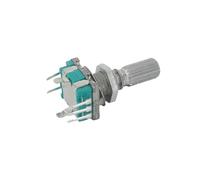 5PCS/LOT 20 Position 360 Degree Rotary Encoder EC11 w Push Button 5Pin Handle Long 15/20MM With A Built In Push Button Switch(Yellow cap)
