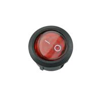 5Pcs/lot 3 Pin SPDT ON-OFF Push Button Switch Set Snap-in Toggle Switch Round Black Red Green Yellow DIY Electronic IDGTTLDF(On-off 3pin Red)