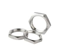 5pcs/lot 304 Stainless Steel Hex Lock Nut Pipe Fitting M.8 M10 M12 M14 M16 M18 M20 M22 M24 M25- M40 Pitch 1mm 1.5mm Metric Female(M14x1x17x4 5pcs)