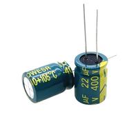 5pcs/lot 400V22UF high frequency low impedance 400V 22UF aluminum electrolytic capacitor size 10 * 17 T22 20% RUAJOGYNVM
