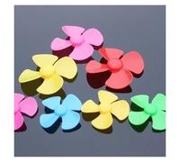 5pcs/lot 40MM Blade Colorful 4-blade Propeller 2MM Aperture Fixed-wing Fan Blade Paddle electronic starter Accessories for Fan Model RC Toy AUOQKQUT(Green propeller)