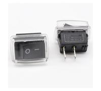 5Pcs/Lot Black Push Button Switch 6A-10A 110V 250V 2Pin Snap-in On/Off Rocker 21MM*15MM with cover