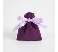 5pcs/Lot Bulk Beige Velvet Pouches Ribbon Jewelry Packing Display Storage For Wedding Candy Gift Travel Drawstring Dust Bags