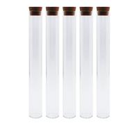 5pcs/lot DIA 12mm To 30mm Clear Lab Glass Test with Cork Stoppers Flat Bottom Tubes In Laboratory Supplies (D30x150mm-CHINA)