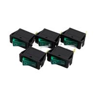 5pcs/lot Green LED Light SPST 3PIN ON/OFF G124 Boat Rocker Switch 15A/250V 20A/125V Car Dashboard Truck RV ATV Home IDGTTLDF