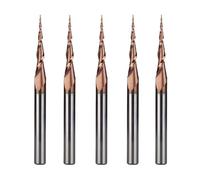 5pcs/Lot H-SI Coated R0.25*D6*30.5 * 75L*2F Solid Carbide 6mm Ball Nose Tapered End Mills Router Bits Taper Wood Metal Mill Cutter