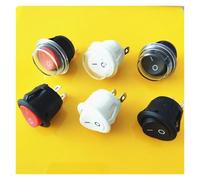 5pcs/lot KCD1 2PIN 20mm On/Off SPST G149 Round Rocker Switch DC AC 6A/250V Waterproof Cap Car Dash Dashboard Track IDGTTLDF(Black Switch)