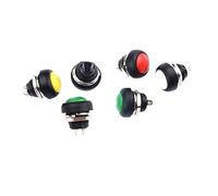 5Pcs/Lot PBS-33B 2Pin Mini Switch 12mm 12V 1A Waterproof Switch Momentary Push Button Switch Since The Reset Non-locking(GREEN)