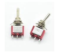 5pcs/lot Red 3 Pin ON-OFF-ON 3 Position SPDT Momentary Toggle Switch 2A 250VAC / 5A 120VAC waterproof IDGTTLDF