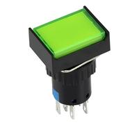 5pcs / lot SA16J-22D 16mm SPDT 8 pins Reset - Off Rectangle Push Button Switch pushbutton with lamp(Vert,220V)