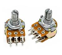 5Pcs/Lot WH148 Potentiometer B1K B2K B5K B10K B20K B50K B100K B500K B1M 6Pin Shaft1K 2K 5K 10K 20K 50K 100K 500K 1M(20K Ohm)