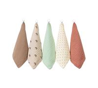 5Pcs/lotCotton Baby Bibs Spit-up Burp Cloth Breathable Drooling Cloth Newborns Shower Comfortable Square Face Towel