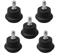 5PCS Low Profile Bell Glides Replacement Office Desk Chair or Stool Swivel Caster Wheels,Easy Conversion from Wheeled Casters to Stationary Feet to Protect Wood or Hardwood Floor