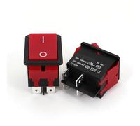 5Pcs LR-210 High Current IP55 4Pin ON-OFF 2-Position 22A DPST Boat Rocker Switch for Welding Machine(5Pcs Red)
