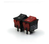 5Pcs LR-210 RED/BLACK High Current IP55 4Pin ON-OFF 2Position 20A DPST Boat Rocker Switch For Welding Machine CZAOINCU(5Pcs Black)