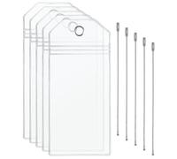 5PCS Luggage Tags for Suitcases,Cruise Luggage Tag Holder with Resealable Steel Loops, Cruise Tags Holders for Luggages, Carnival Cruises Luggagetags for Bags, Backpacks(Transparent, 7.5 × 3.5 inches)