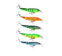 5pcs Luminous Two Section Hard Fishing Lure Bait 9g 10.5cm Fish Shaped | Abc Build, Five Style Choice, for Fishing Contestants and Enthusiasts, Extra Strong Body, 9g 10.5cm