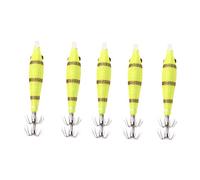 5Pcs Luminously Squid Jigs Hook Shrimp Lures Baits Soft Artificial Shrimp Baits With Hook For Fishing Octopuses Squid Jigs Baits Night Fishing Lures
