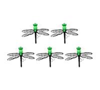 5Pcs Lure Dragonfly Fishing Baits,Fly Bait Double Skirted Wings with Hook Simulation Pseudo For Rivers, Ponds, Saltwater, Coastal Areas, Outdoor Fishing Tools (Green)