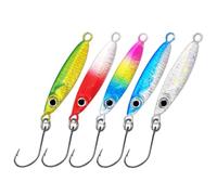 5pcs Lures Fishhook 5G Single Hook Mini Iron Sinking Bait for Rivers | Fresh Water Sinking Hooks, Practical Fishing Tool for Sea Fishing, Stable Use in Lakes and Salt Water