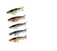 5PCS Lures for Bass and Trout - Soft Plastic Swimbait for Pike, Catfish and Salmon, Side Winders Rhubarb and Custard, Blank Swimbait, Bass Lures for River, Lake and Sea Use