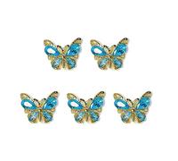5Pcs Luxury 3D Alloy Nail Art Rhinestones Charms Nails Crystal Dangle Manicure Nail Jewelry Diamonds
