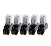 5Pcs LY2NJ JQX-13F Small Electromagnetic Power Relay DC12V DC24V AC110V AC220V Small Relay 10A 8 Pins Coil DPDT(AC,36V)