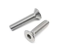 5pcs M1.6 M2 .5 M3 M4 M5 M6 M8 304 A2 Stainless Steel DIN7991 Hexagon Hex Socket Head Flat Countersunk Allen Bolt Screw(6mm,M5 10pc)