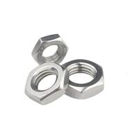 5PCS M10*1.25 M12*1.25 M14*1.25 M16x1.25 DIN934 304 Stainless Steel 304ss Thin Fine Pitch Thread Hexagon Hex Nut(Size:M14X1.25 5pcs)