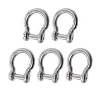 5Pcs M10 Bow Shackle Hex Sink Screw Pin, Max 640 kg Load Capacity, 304 Stainless Steel Heavy Duty for Chains Tow Strap Winch Recovery Off-Road Trailer Lifting Camping
