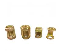 5pcs M10 M12 M16 M20 Hexagonal Nut Fastening Thread Rod Hollow Tube Connector Opening Tooth At The Middle(M12x25mm Long)