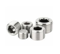 5pcs M12x1.75 Metric Male 304 Stainless Steel Countersunk End Internal Hex Head