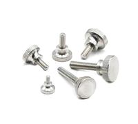 5PCS M2 M2.5 M3 M4 M5 M6 303 Stainless Steel Knurled Thumb Screw High Head Hand Tighten Thumb Screw Hand Grip Knob Bolt (Color : 5pcs, Size : M2.5x10mm)