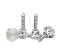 5pcs M2 M2.5 M3 M4 Stainless steel step knurled thumb screw Hand Tighten Curtain Wall Glass Lock Screws(10mm,M2.5)