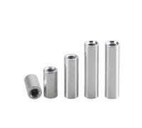 5PCS M2 M3 Aluminum Round Threaded Sleeve Standoff Spacers Long Nuts Connector Length 4mm-100mm(17mm,M2(D 3.5mm)-5pcs)