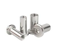 5Pcs M3/M4 M5 Large Flat Hex Hexagon Socket Headniture Rivet Connector Insert Joint Sleeve Cap Nut