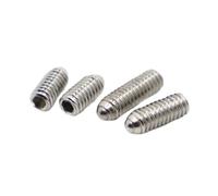 5PCS M3 M4 M5 M6 304 Stainless Steel Ball-Point Hex Socket Spring Ball Plunger Grub Point Set Screw(40mm,M6 5pcs)